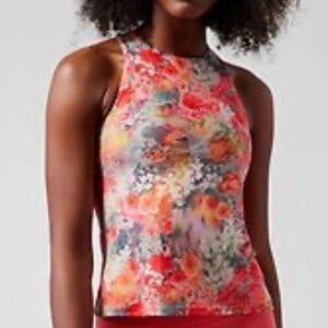 Athleta Conscious Printed Support Top A-C Multicolor Floral Tank Top M